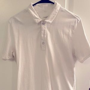 rag & bone cotton slim fit polo, white
